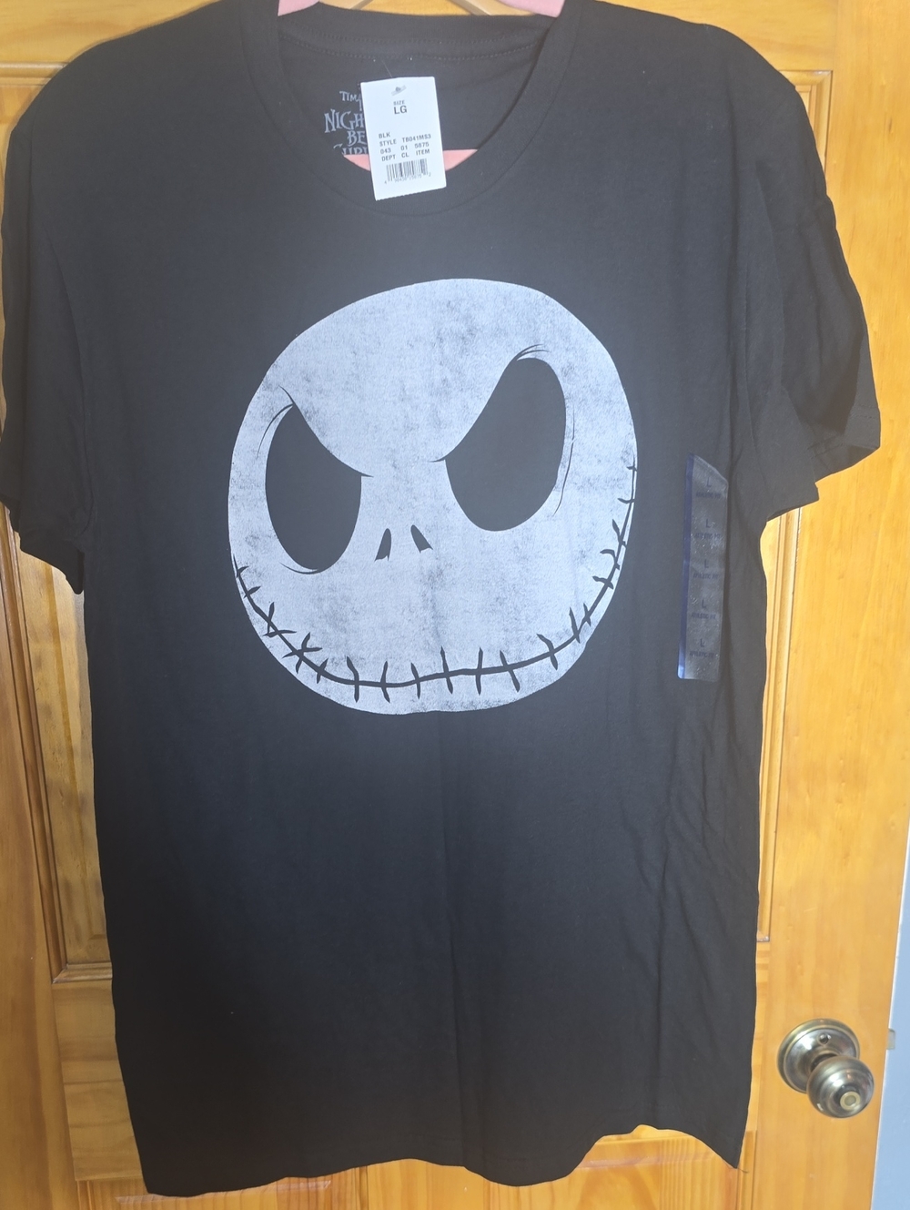 The Nightmare Before Christmas Jack Skellington Black Graphic Tee Large